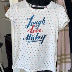 Disney Laugh Love Mickey shirt Patriotic/4th of July